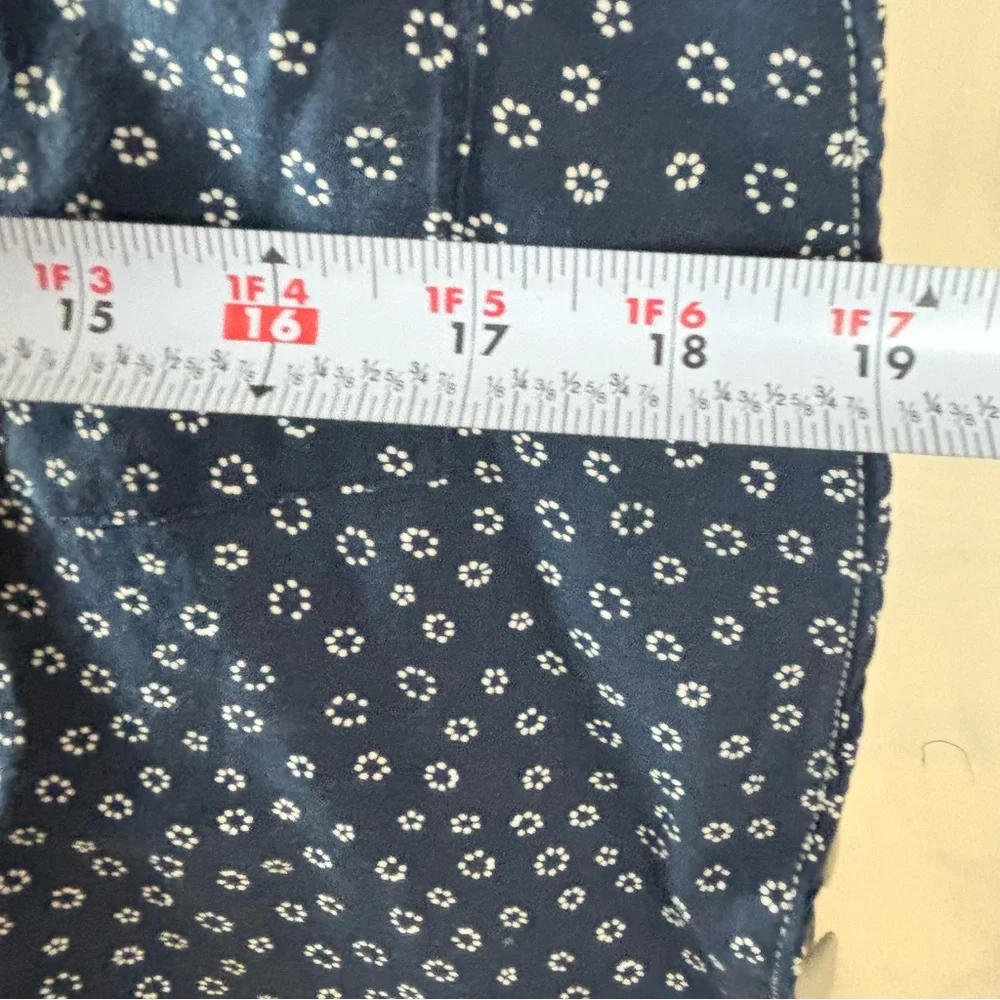 Bib For Adult | Handcrafted Dignity Cover | Navy w/Print Button-Up | 19